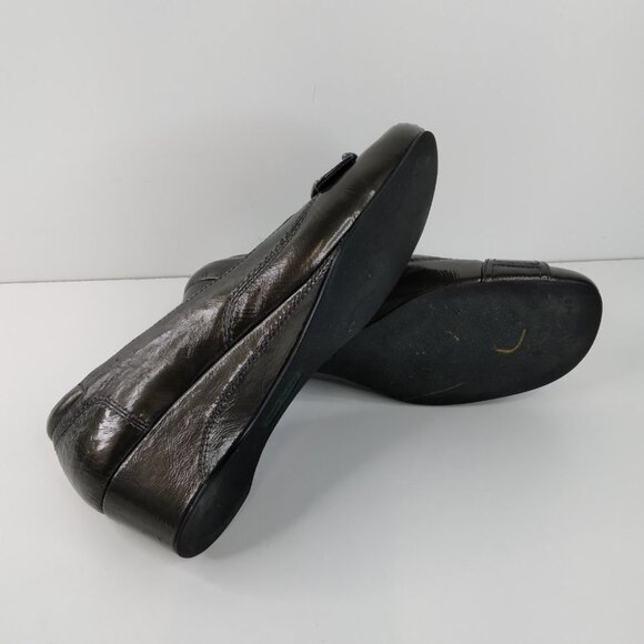 Josef Seibel Mary Green Patent Leather Wedge Pumps Size 40 - Picture 7 of 9